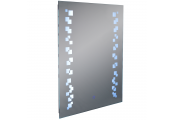 GRAFIK - LED Illuminated 80 x 60cm Rectangular Wall Mirror with Demister and Dimmer