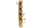SPIN - Vertical Wall Coat Hooks / Towel Hanger - Pine