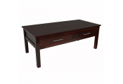 KYOTO - Solid Wood Storage Coffee Table with Two Drawers - Wenge