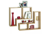 TWIN - Wall Display / Storage Floating Shelves - Set of Two - Oak