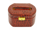 BEAUTY - Faux Alligator Jewellery Case / Travel Box - Pink