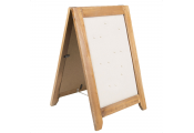 A-BOARD - Wood Jewellery Holder with Pins and Mirror  - Brown / Cream