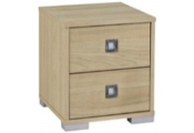TEMPLE - Chest Of 2 Drawers / Bedside Table / Nightstand - Light Oak