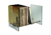 GHOST - Contemporary Glass and Steel 170 LP Vinyl Record Storage - Silver