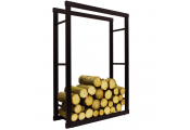 ONIDA - Metal 70cm Wide Fireside Log Storage Rack - Black