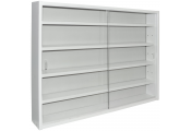 REVEAL - 4 Shelf Glass Wall Collectors Display Cabinet - White