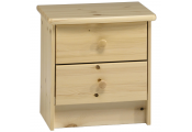 HARTFORD - Solid Wood 2 Drawer / Bedside Table / Nightstand / Storage Chest - Pine