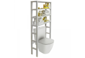 HARTLAND - Over Toilet Bathroom Storage Unit with 4 Shelves - White