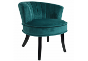 CLAM - Designer Curved Shell Back Accent Occasional Chair - Green / Blue