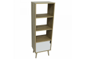 WATSONS - Tall Bookcase With Cupboard - Oak / White