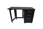 FLIPP - 3 Drawer Folding Office Storage Filing Desk / Workstation - Black