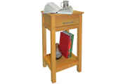 ASPEN - Solid Wood Storage Telephone / End / Bedside Table with Drawer - Light Wood