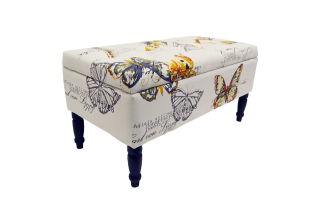 Padded footstool 2024 with storage