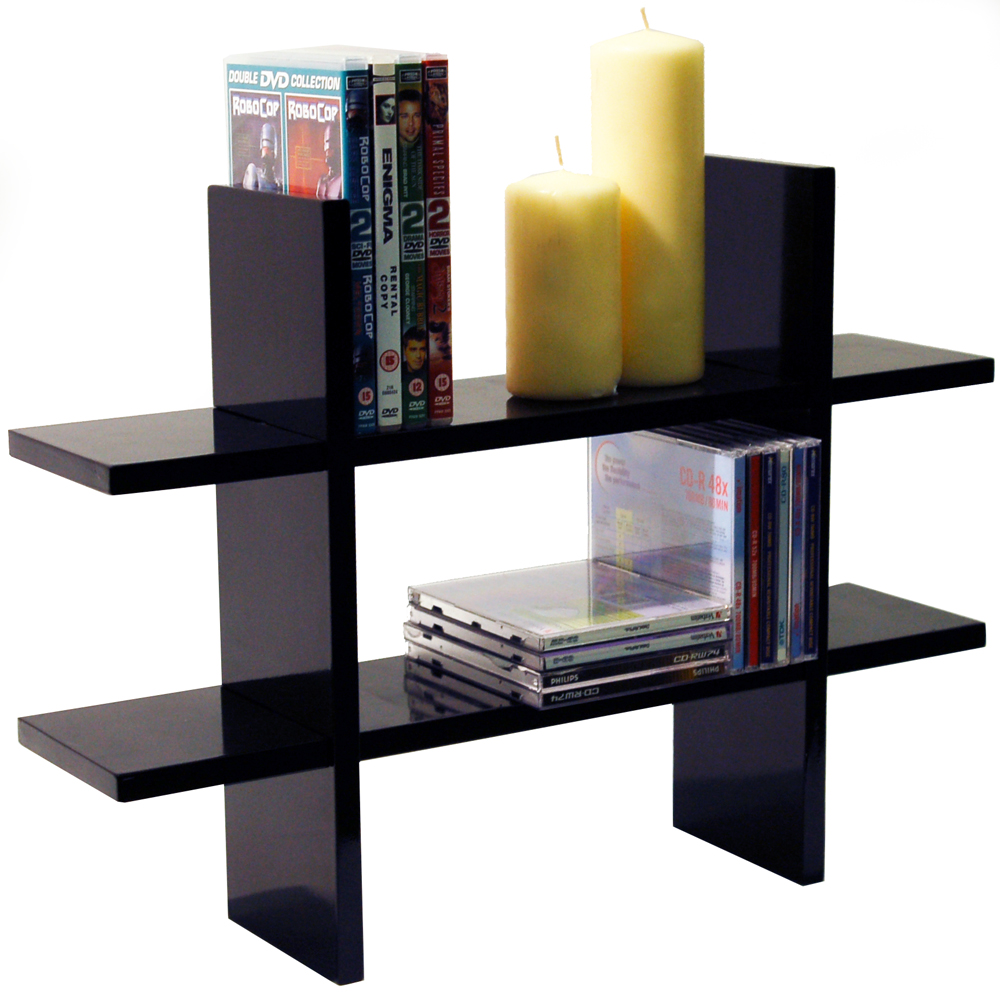 GEO - Wall Mounted Floating Storage/ Display Shelf - Black ...