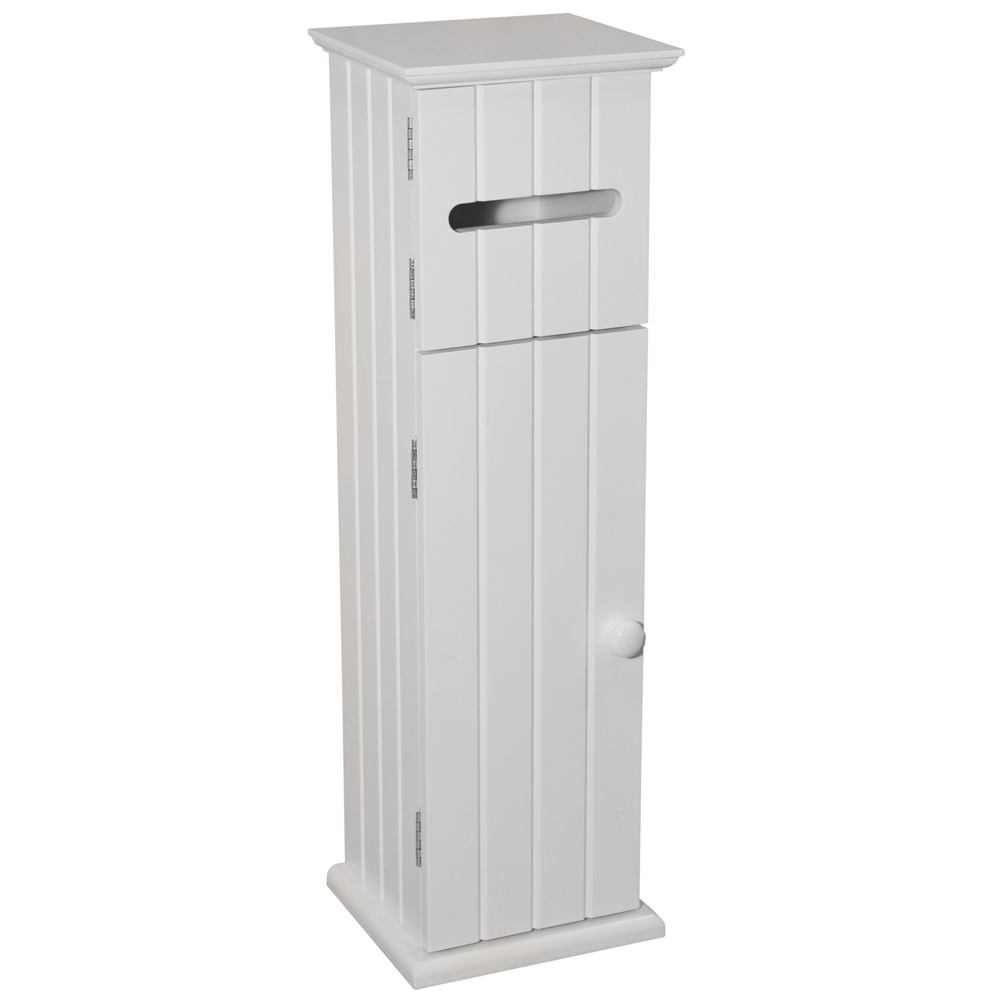 AMERICAN COTTAGE - Shaker Toilet Roll Holder / Storage Cupboard - White