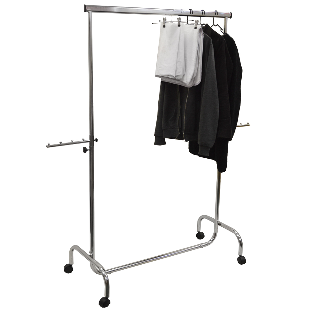 GUISE - Heavy Duty 50kg Garment Hanging Rail / Open Wardrobe - Silver