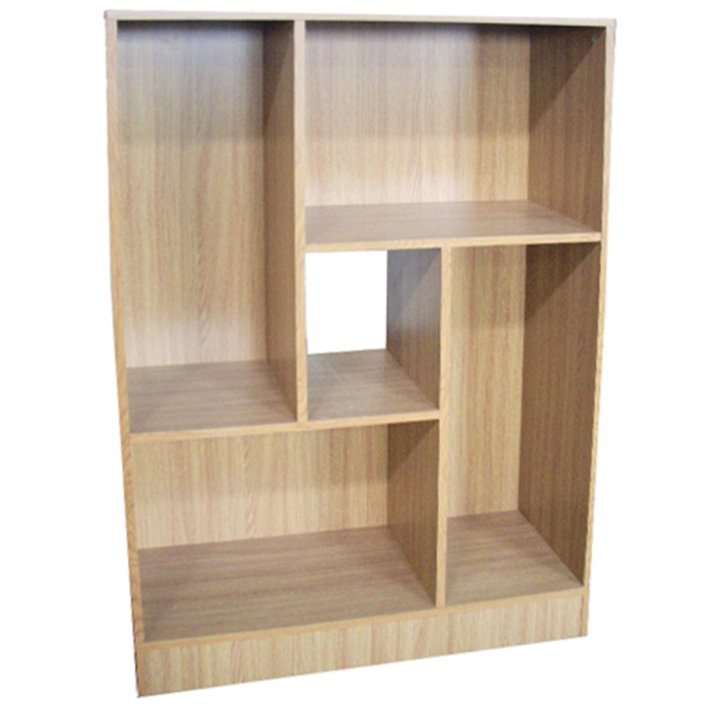 BALANCE - Geometric Display Cabinet / Cubby Storage Shelves - Oak