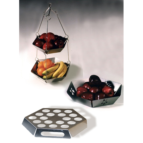 MODE - Steel Kitchen Set - Fruit Bowl with Hanging Tidy and Egg Holder