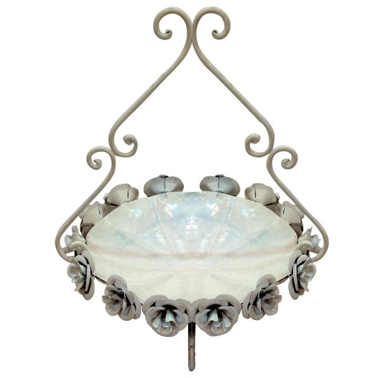 FLORA - Flower metal Jewellery / Trinket Tray - Antique Cream