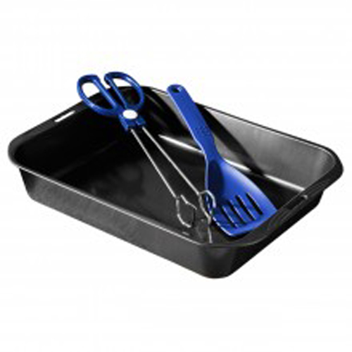 ROAST - Large Non Stick Oven Roasting Dish / Pan with Tongs and Spatula