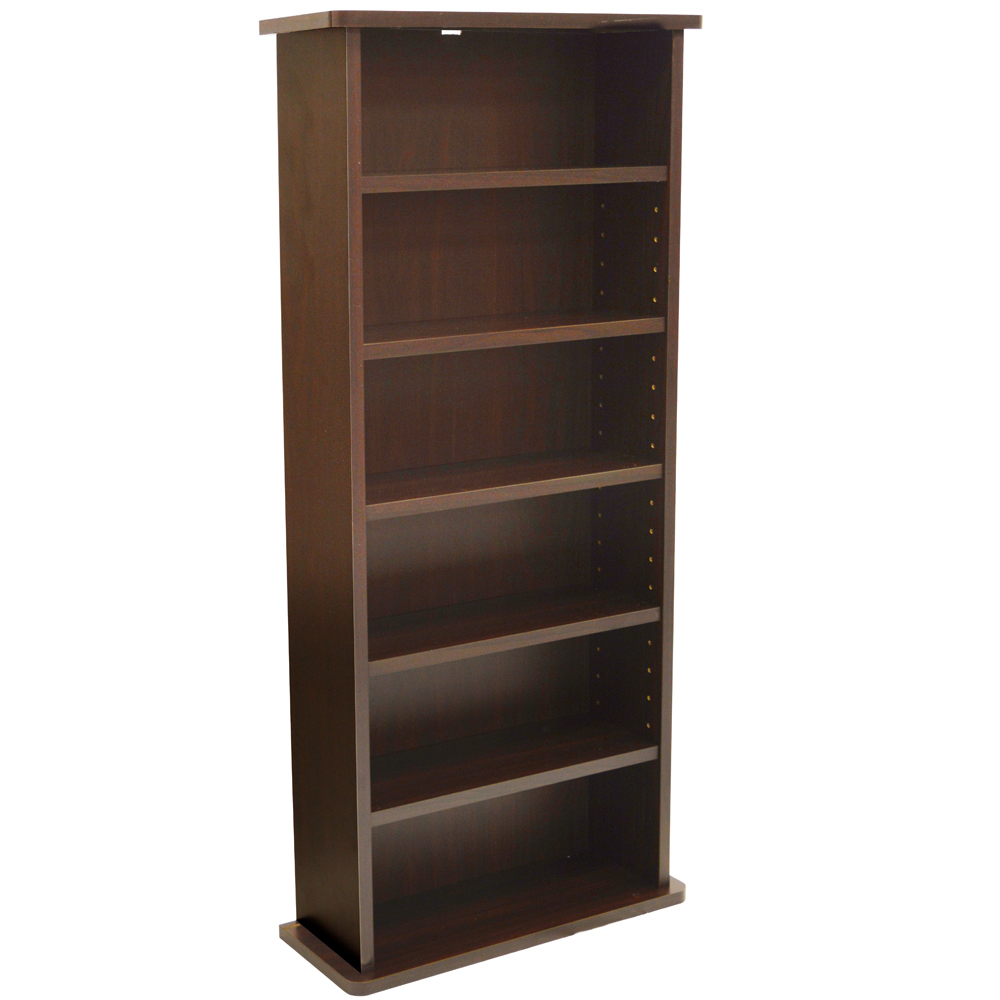 Chak 222 Cd Or 104 Dvd Blu Ray Media Storage 6 Shelf Unit Dark