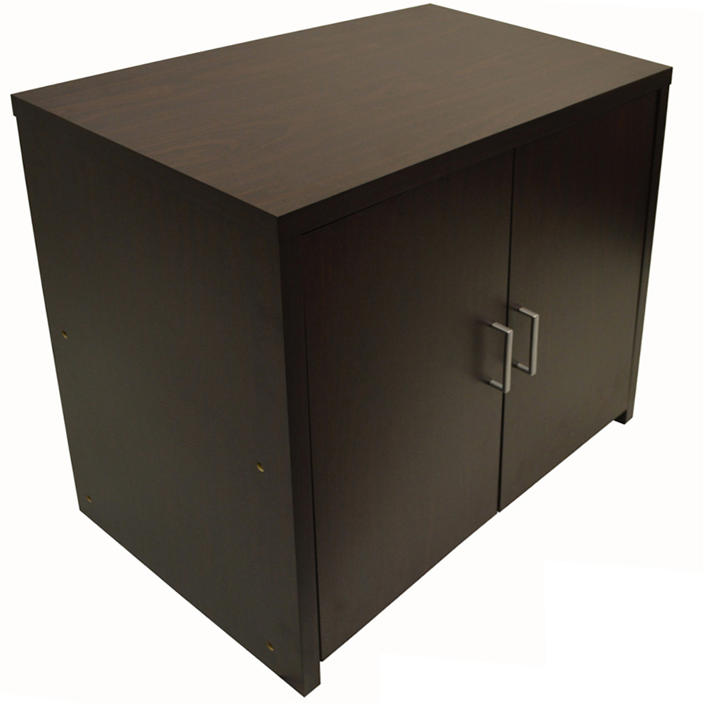 Hideaway Sideboard Office Computer Storage Desk Dark Oak